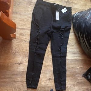 Black high rise jeans